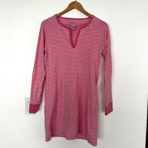 Vintage Pandemonium Pink Striped Long Sleeve Pyjama Dress | Size M